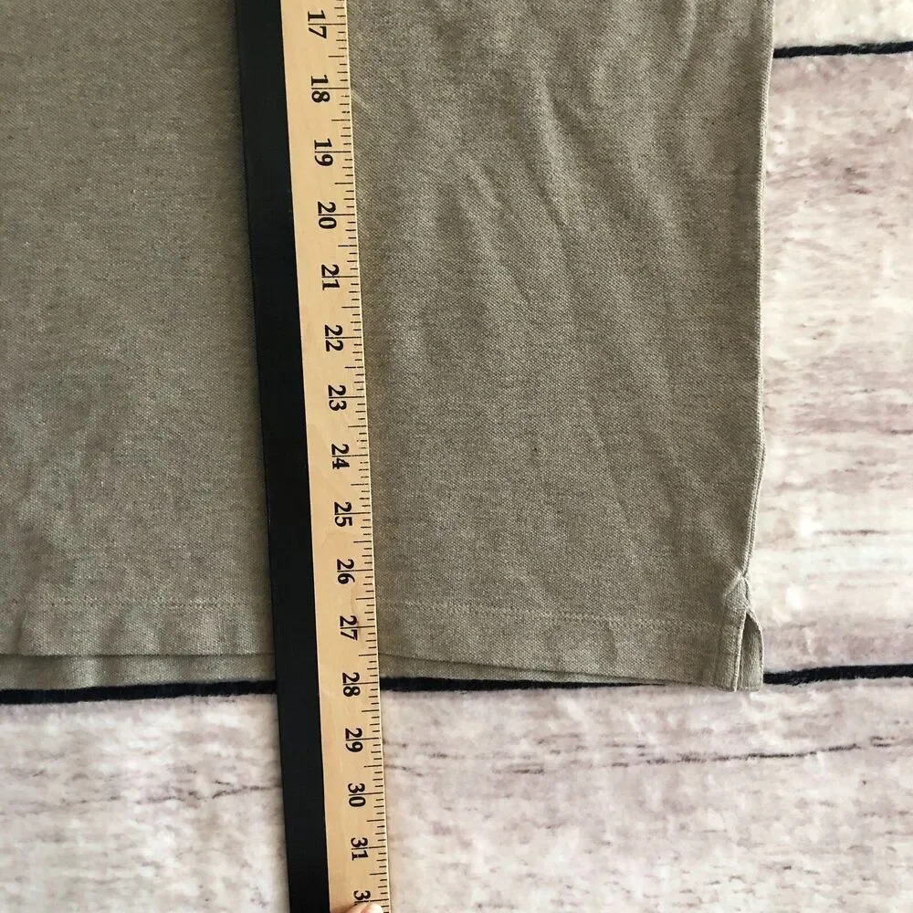 Banana Republic Pique Polo Shirt XL Mens Tan Monogram Cotton Logo Rugby Golf Dad